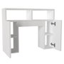 Hanah Home Geronimo Armario de Baño Blanco Estilo Escandinavo Duradero con Amplio Almacenamiento para Artículos de Tocador y Toallas - 76.2x19.5x60.8cm